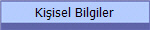 Kişisel Bilgiler