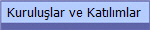 Kuruluşlar ve Katılımlar